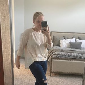 Ellison blouse with pleated front